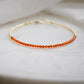 Natural Orange Carnelian Beaded Bracelet