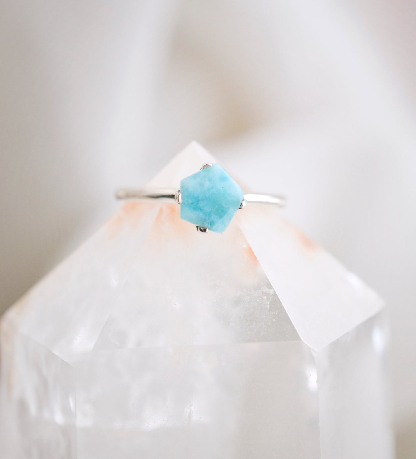 Larimar Ring in Sterling Silver