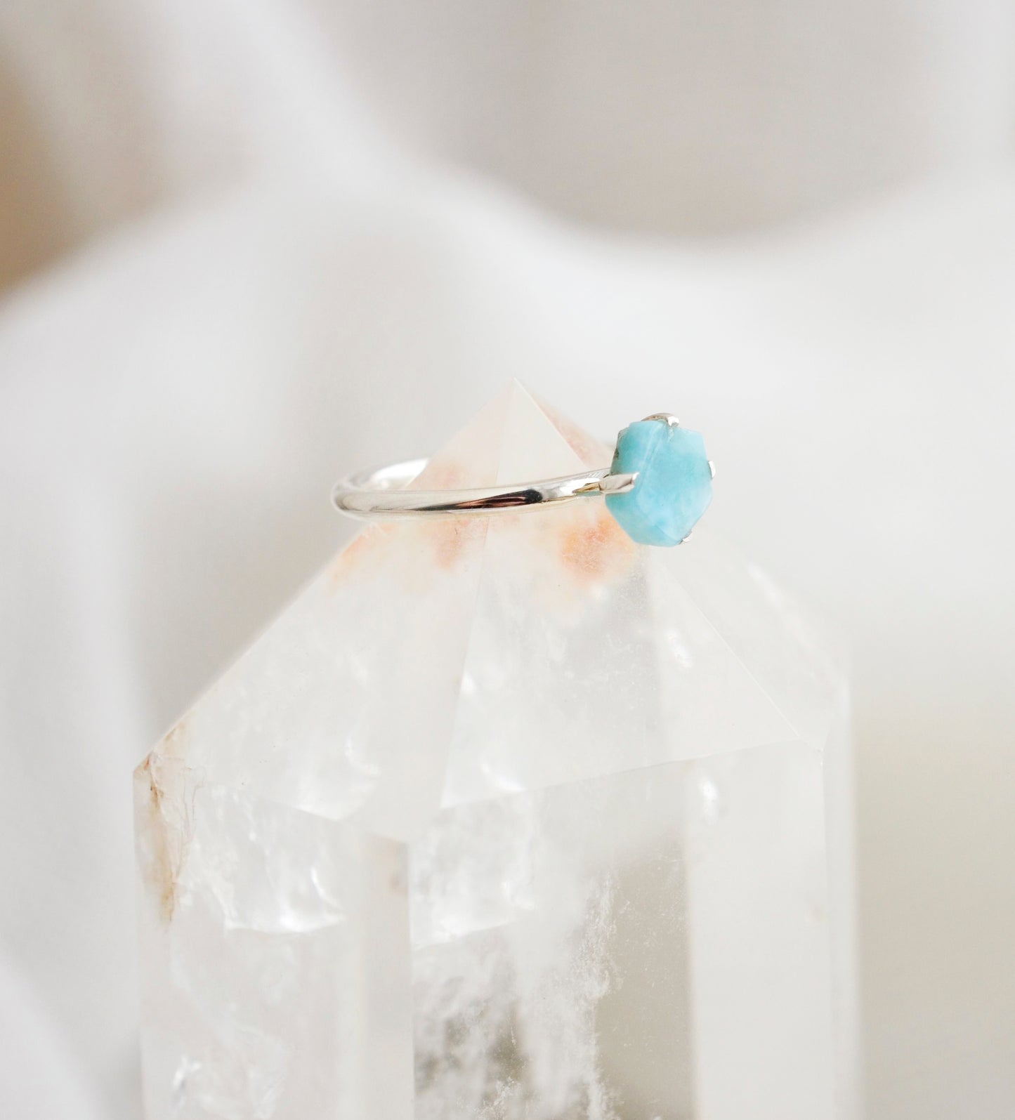 Larimar Ring in Sterling Silver