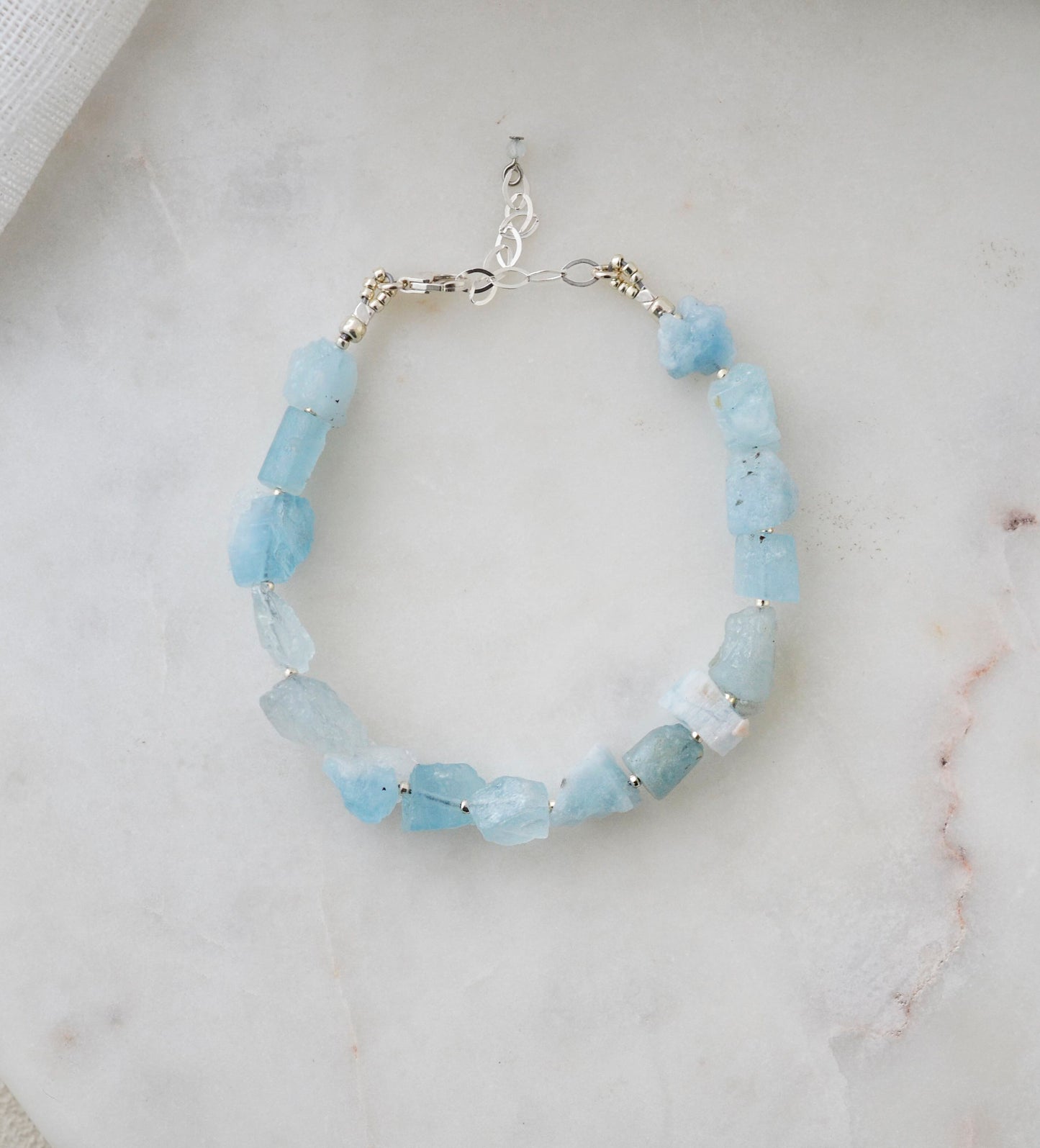 Rough Natural Aquamarine Bracelet