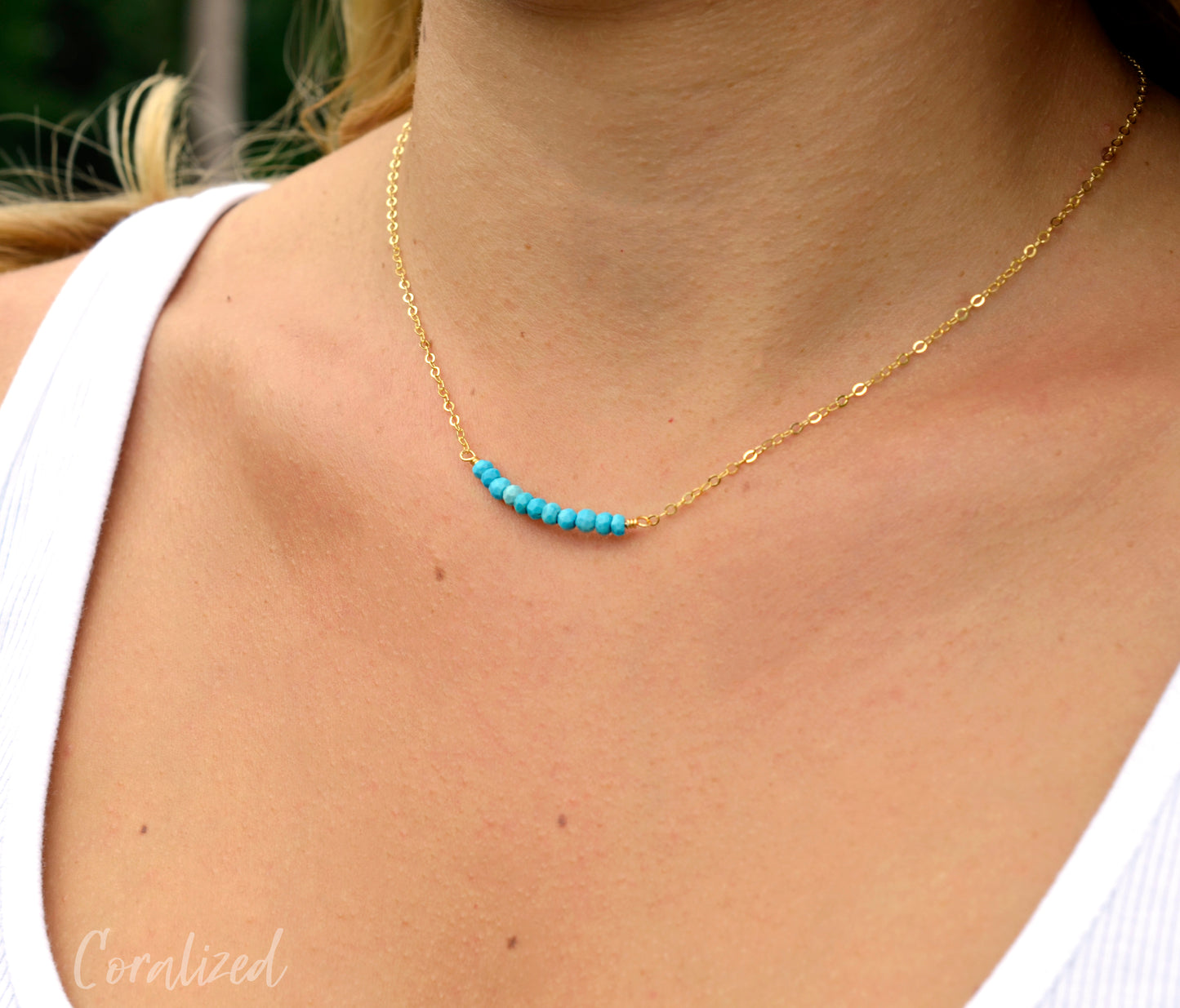 Turquoise Bar Necklace