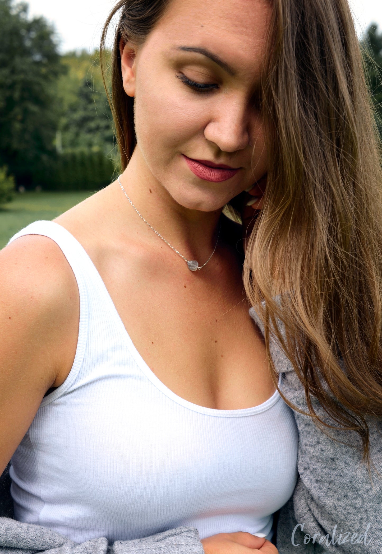 Raw Labradorite Necklace