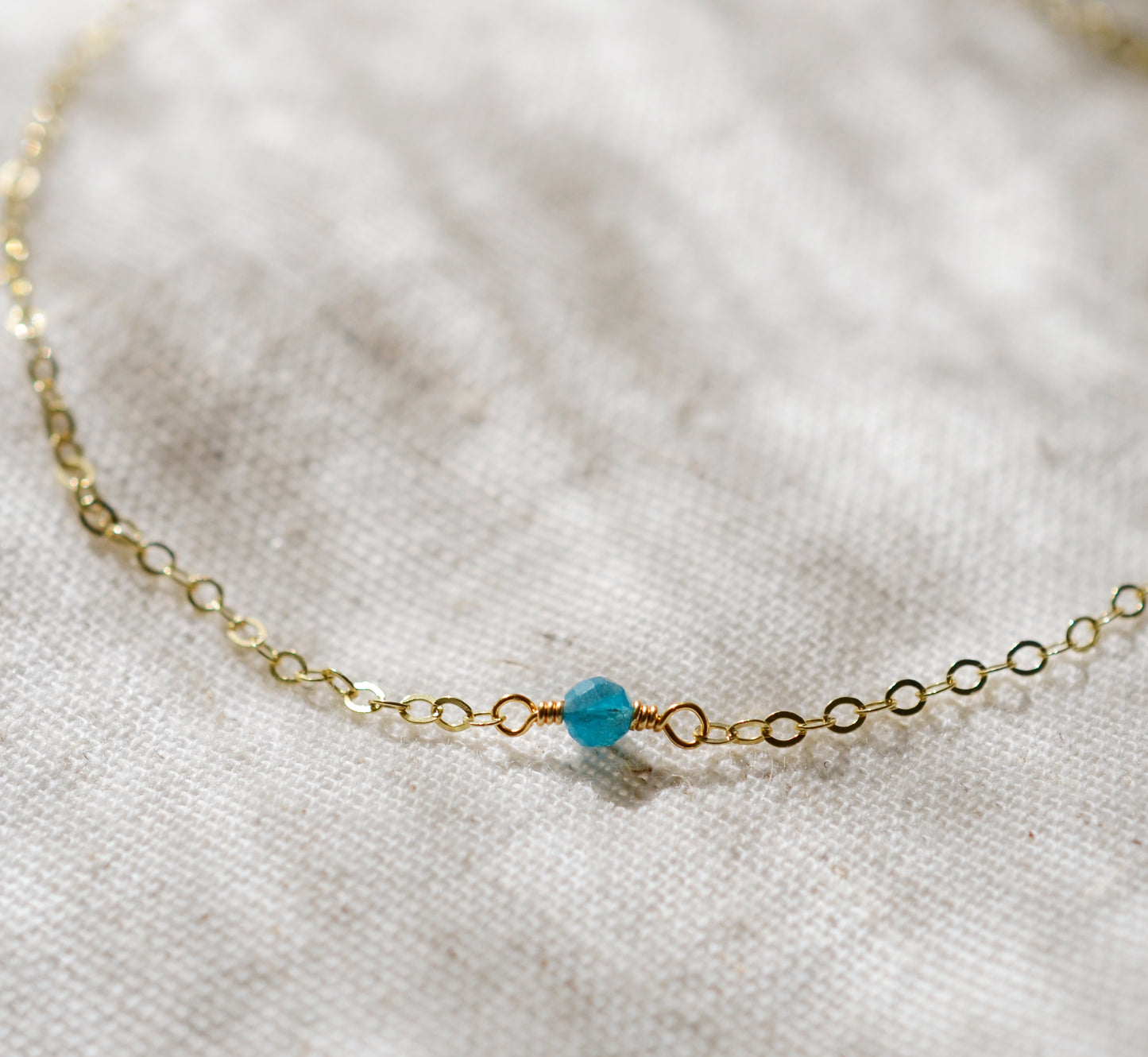 Mini Blue Apatite Necklace