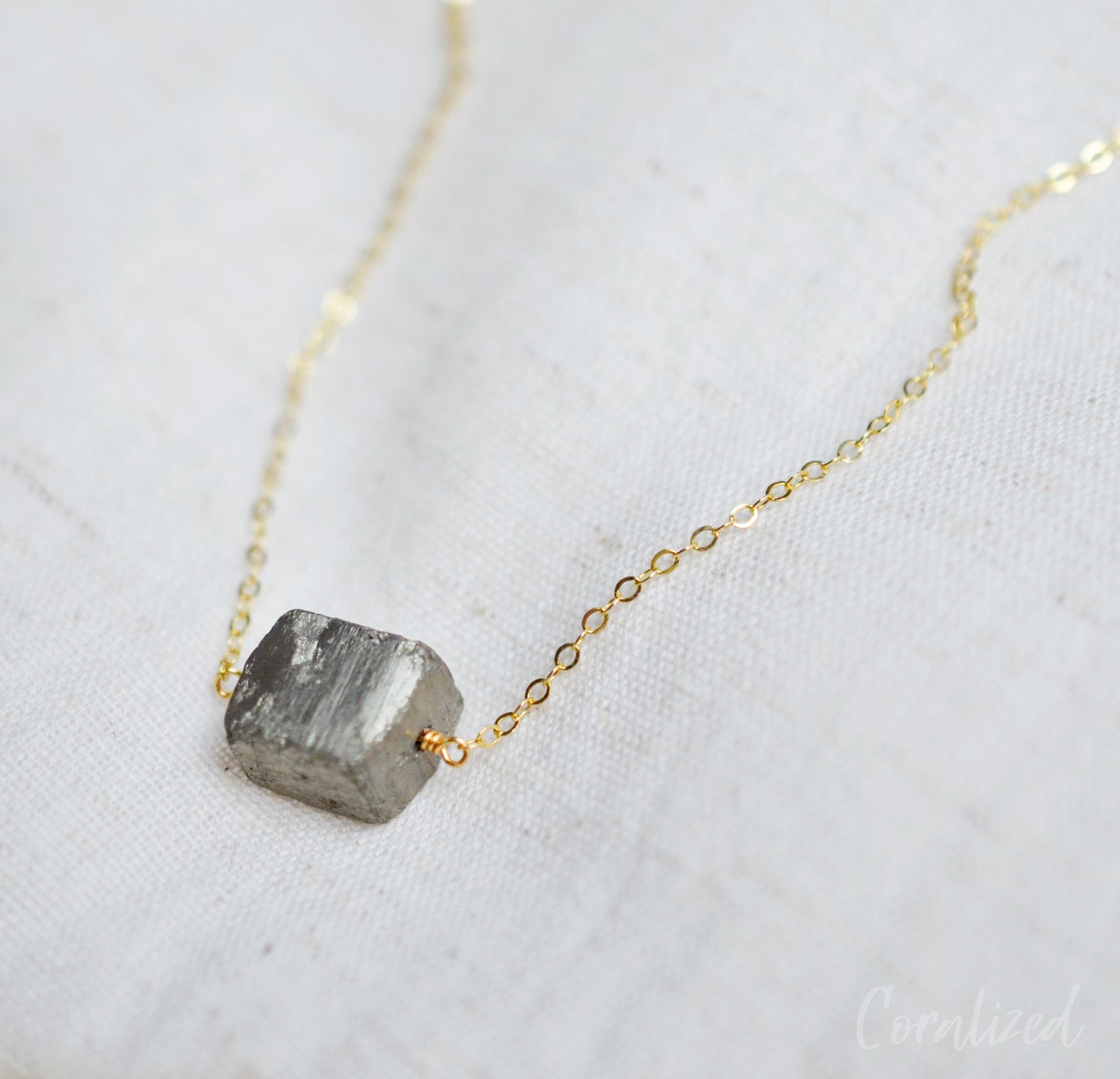 Raw Pyrite Necklace