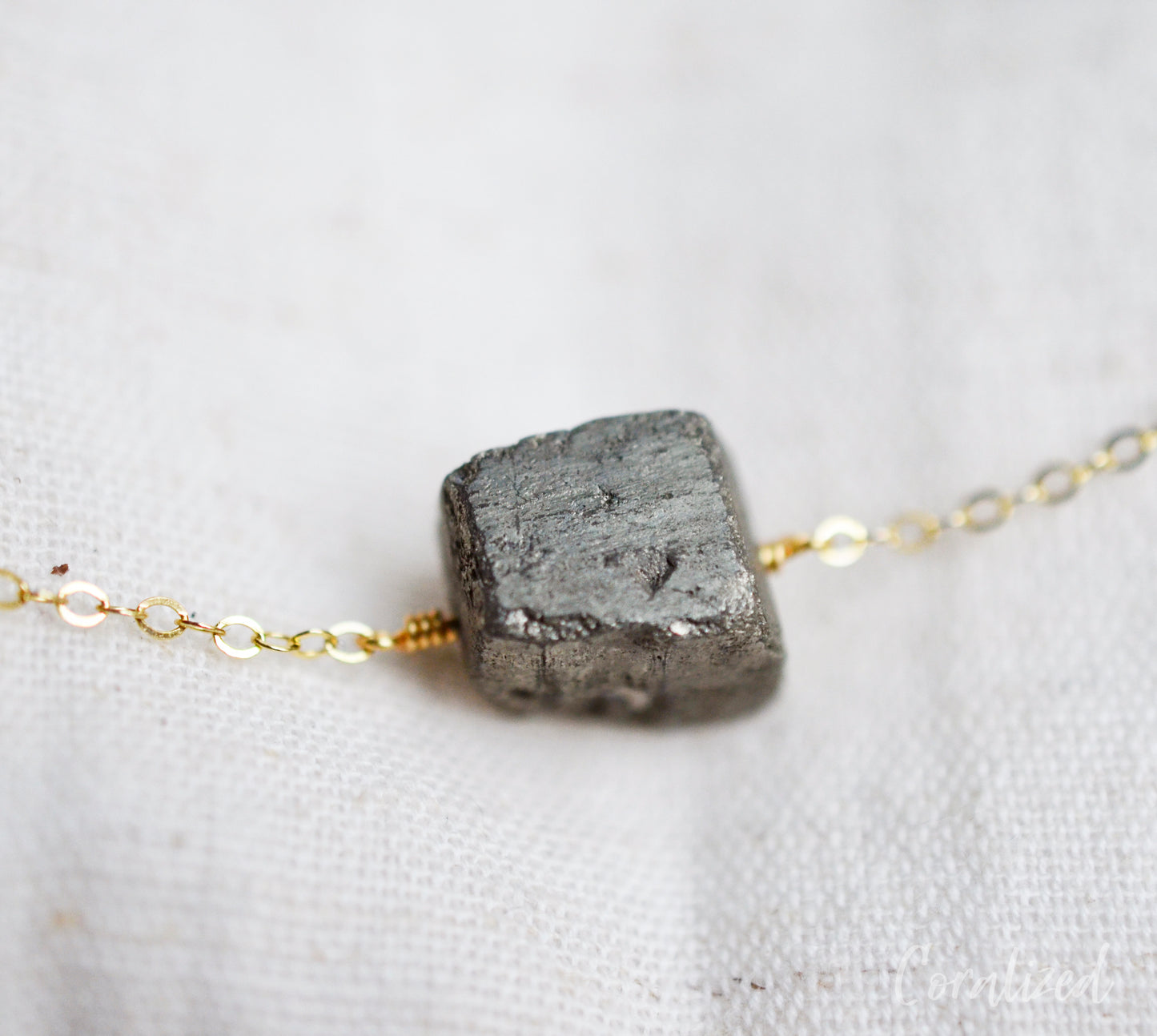 Raw Pyrite Necklace