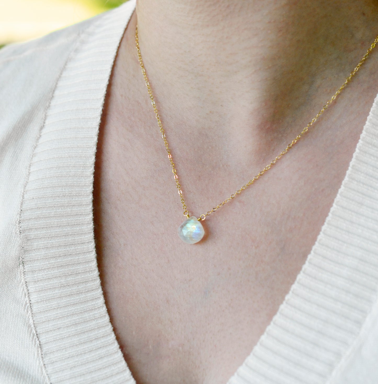 Rainbow Moonstone Necklace