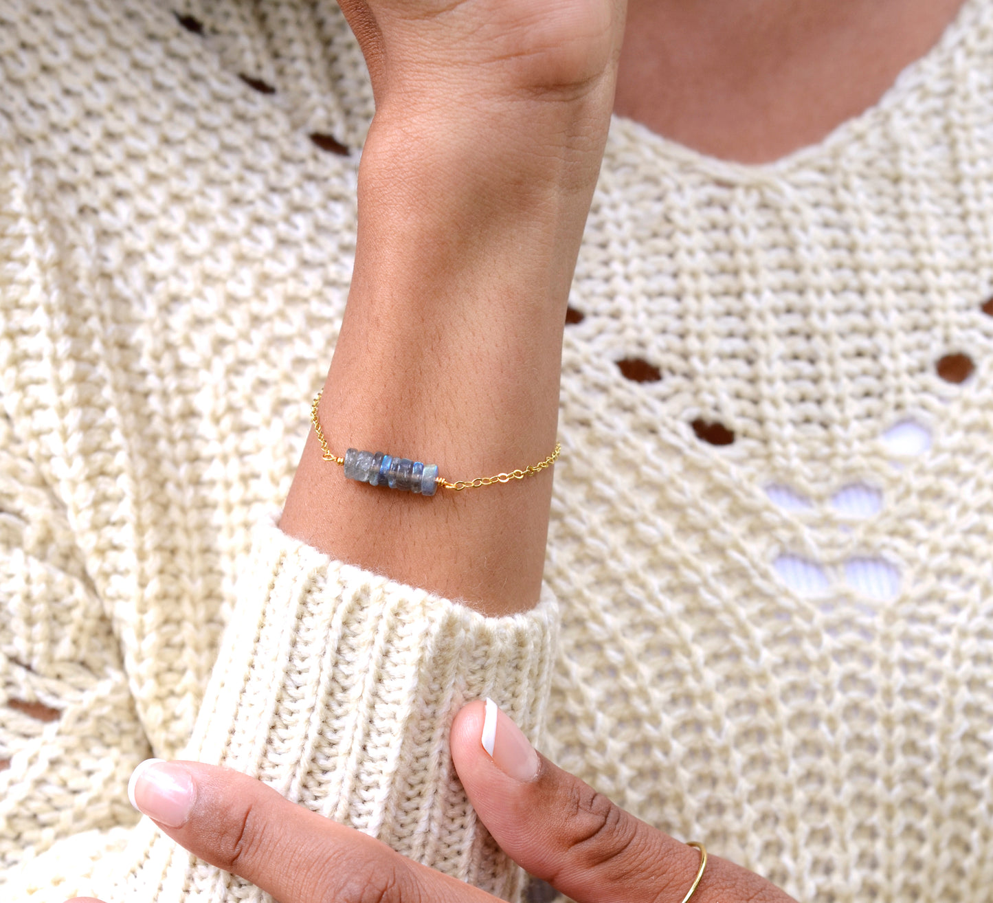 Labradorite Heishi Bracelet