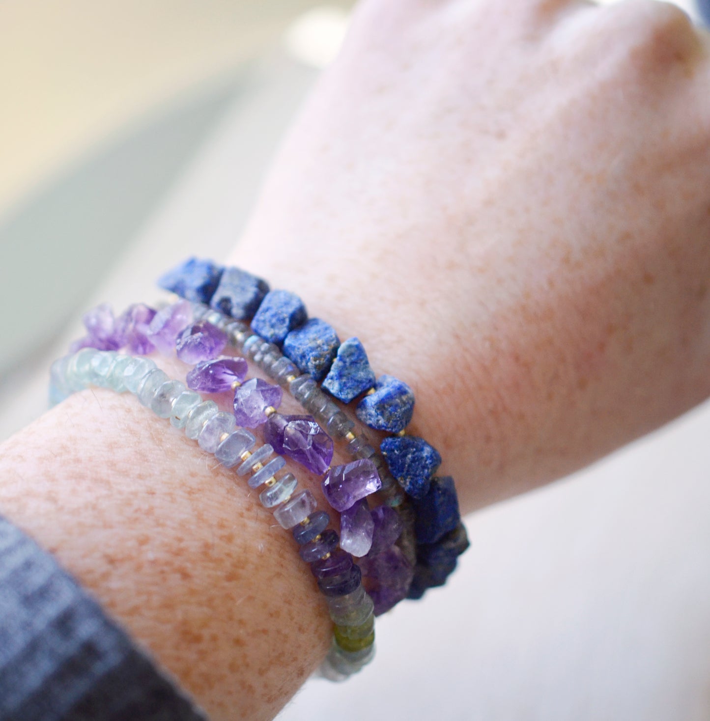 Raw Rough Natural Lapis Lazuli Bracelet