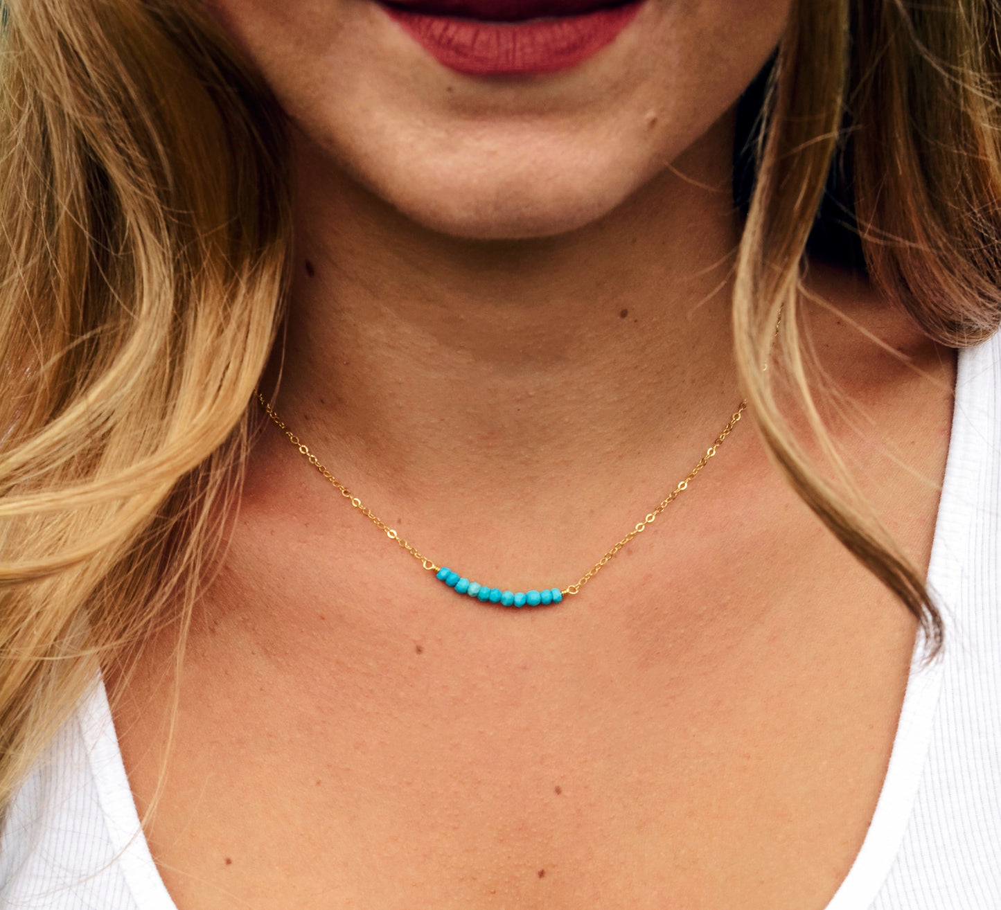 Turquoise Bar Necklace