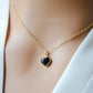 Black Onyx Heart Necklace in 14k Gold Filled