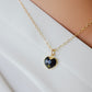 Black Onyx Heart Necklace in 14k Gold Filled