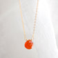 Orange Carnelian Necklace in Sterling Silver or Gold Filled