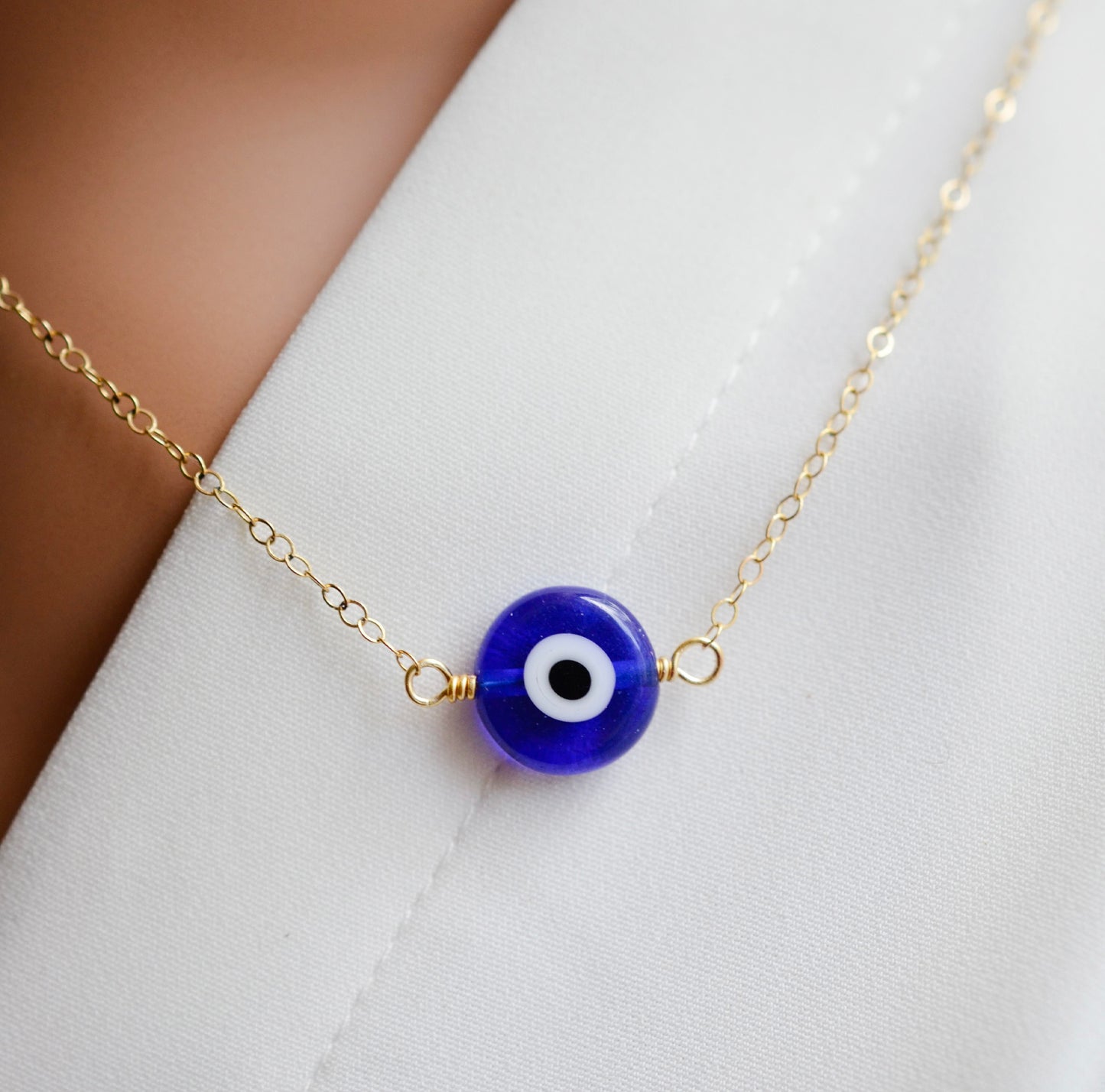 Small Blue Evil Eye Necklace