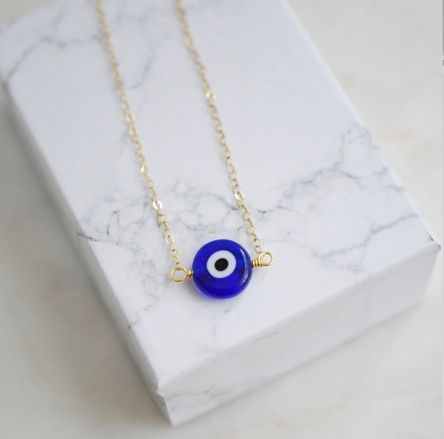 Small Blue Evil Eye Necklace