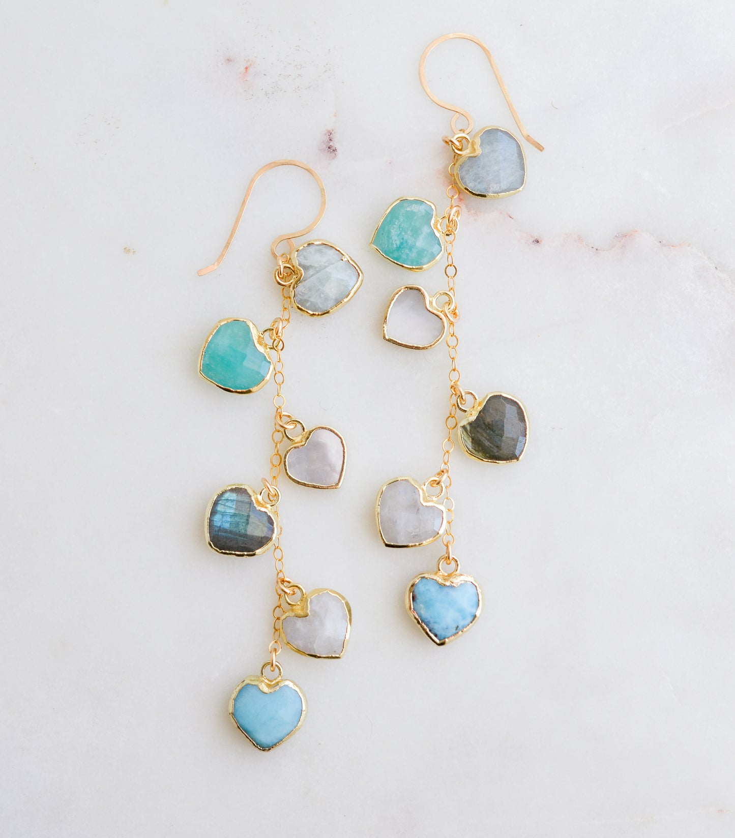 Sea & Sky Heart Earrings