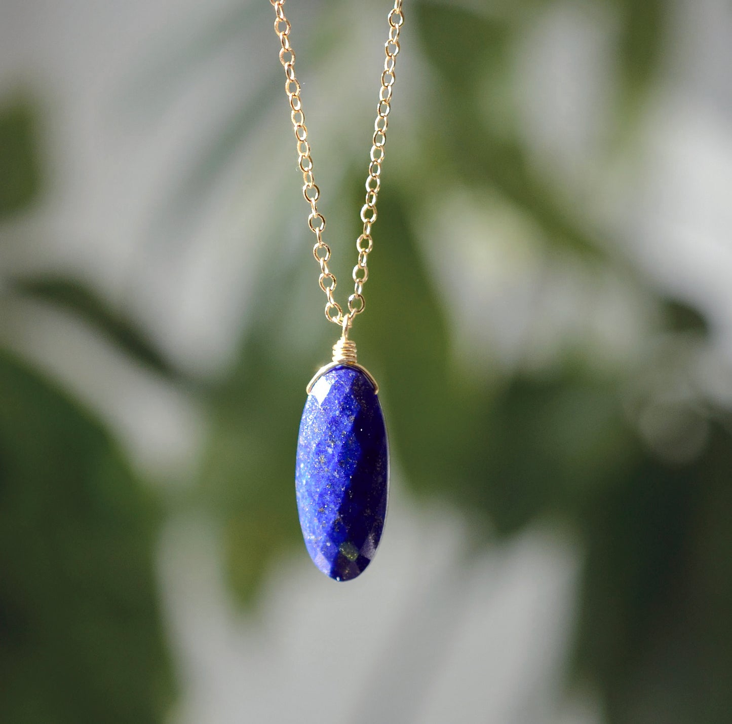 Lapis Lazuli Faceted Oval Necklace