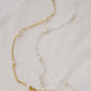 Dainty White Freshwater Pearl Chain Necklace