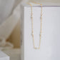 Dainty White Freshwater Pearl Chain Necklace, Gold Filled or Sterling Silver