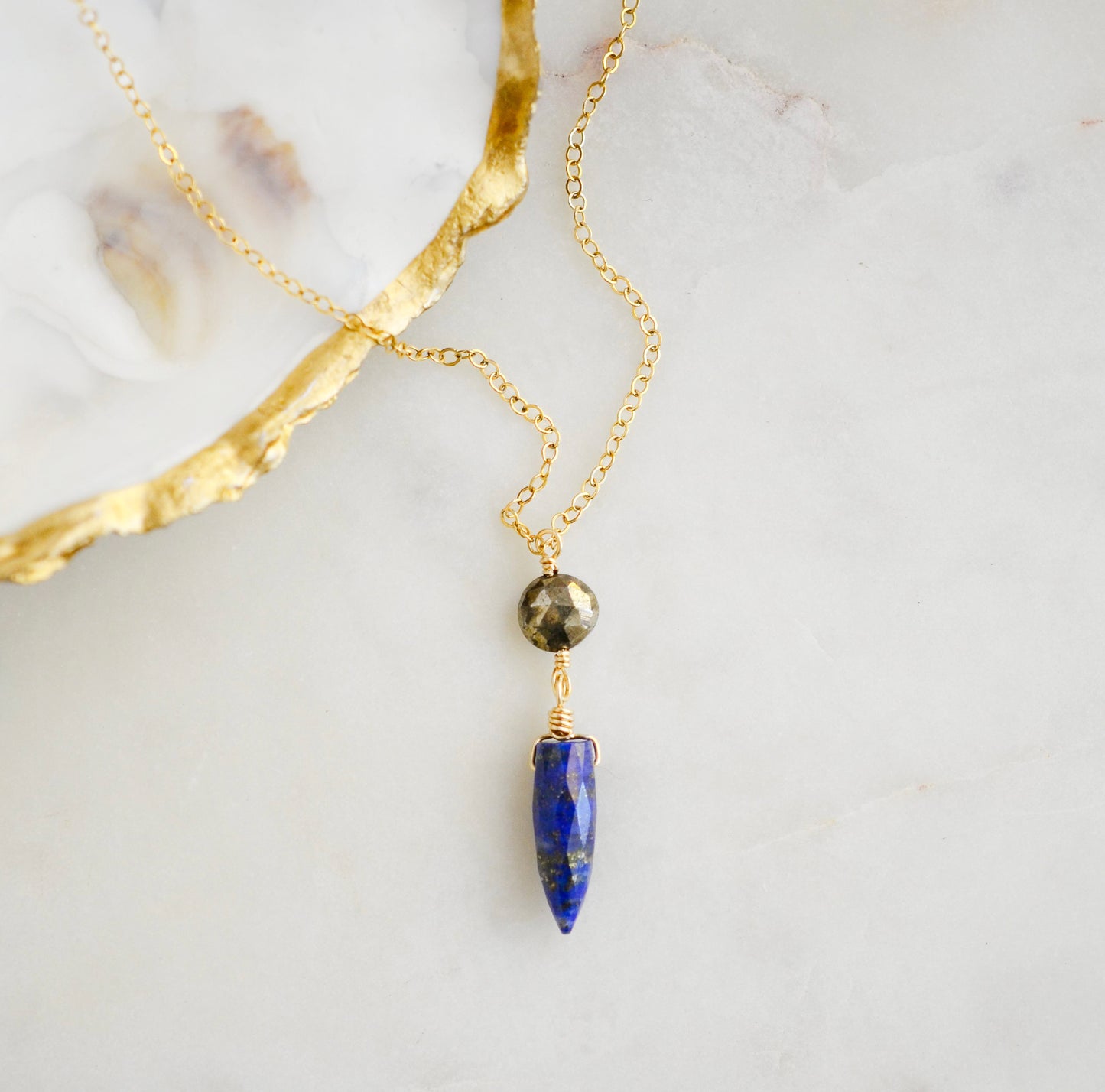 Lapis Lazuli & Pyrite Necklace