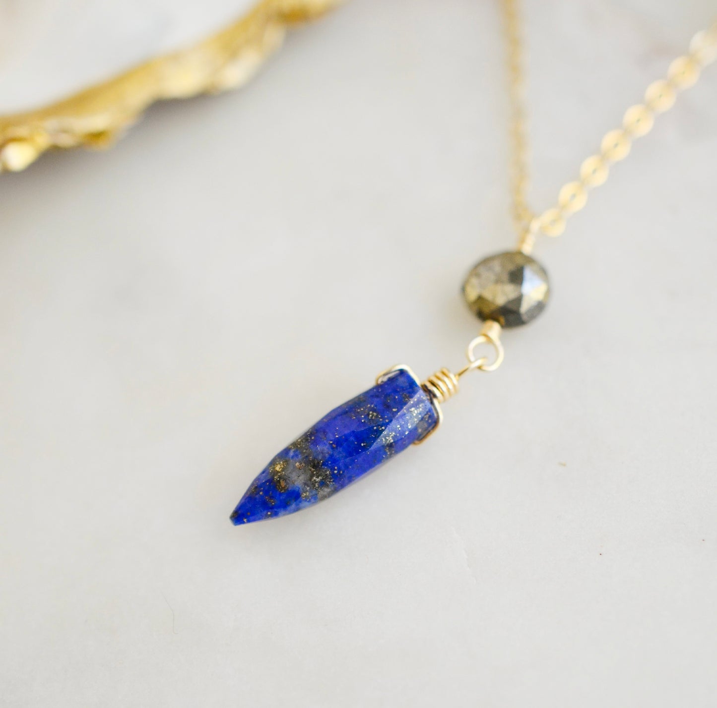 Lapis Lazuli & Pyrite Necklace