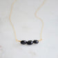 Triple Black Tourmaline Necklace