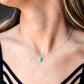 Genuine Arizona Turquoise Teardrop Necklace
