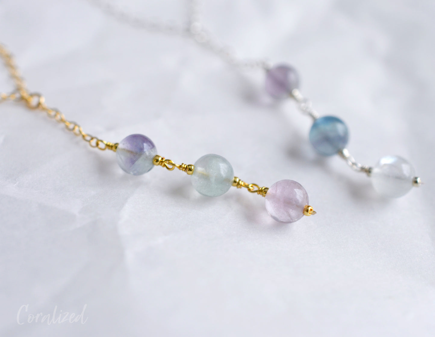 Fluorite Drop Necklace