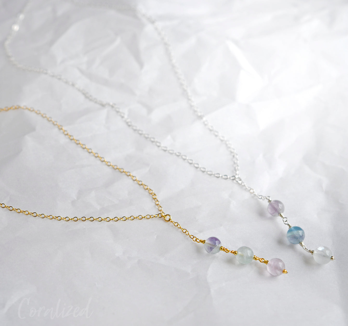 Fluorite Drop Necklace