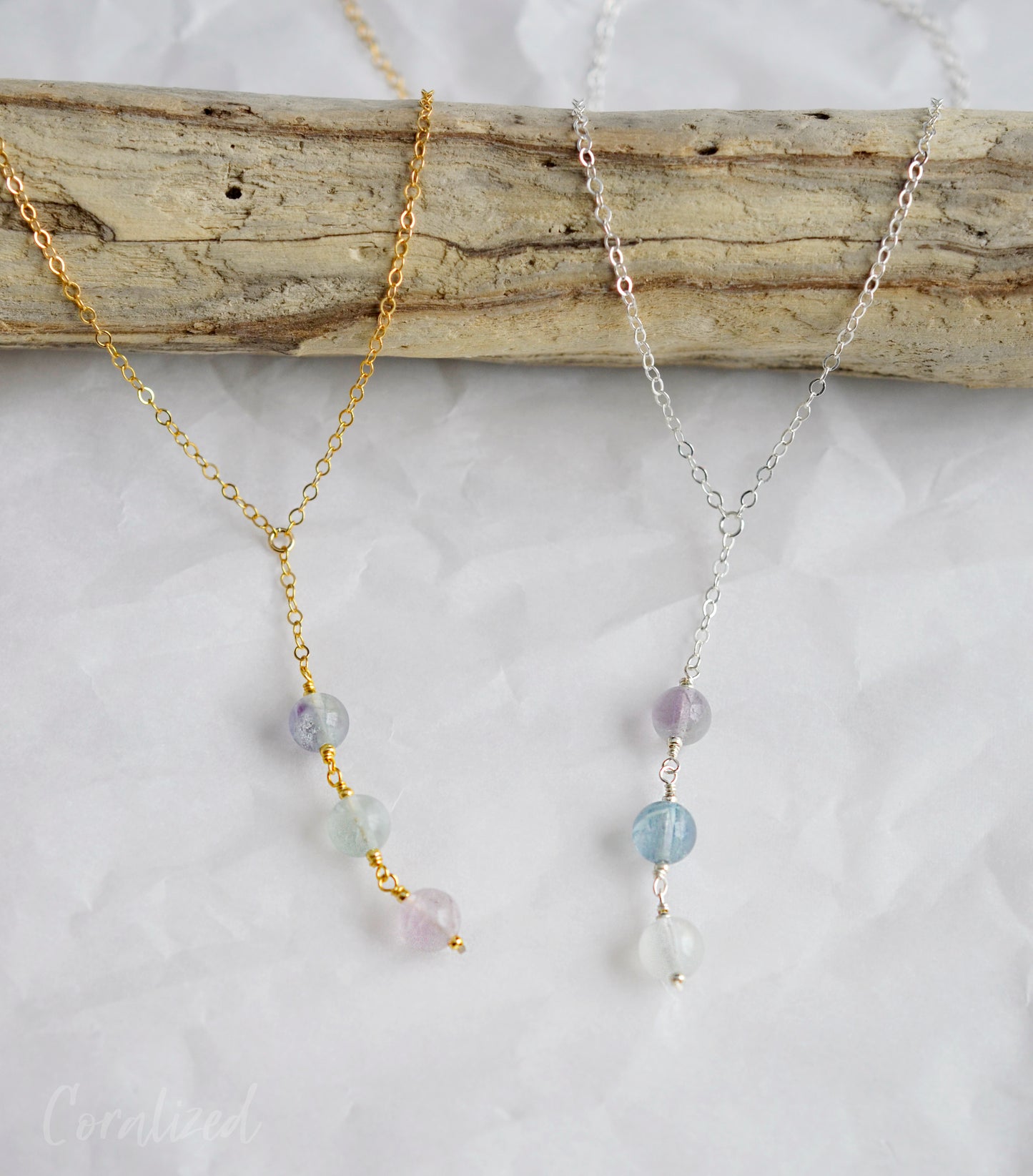 Fluorite Drop Necklace