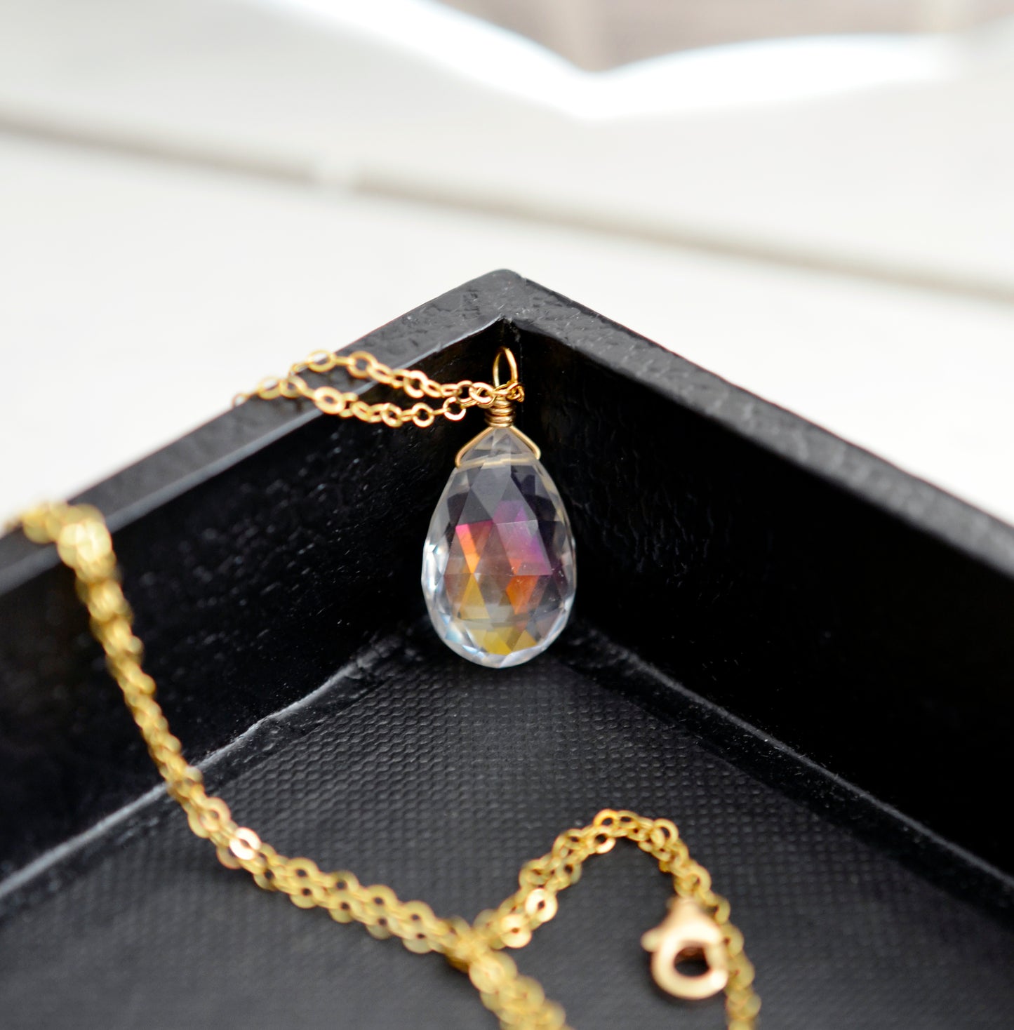 Rainbow Mystic Topaz Necklace - Sterling Silver or Gold Filled