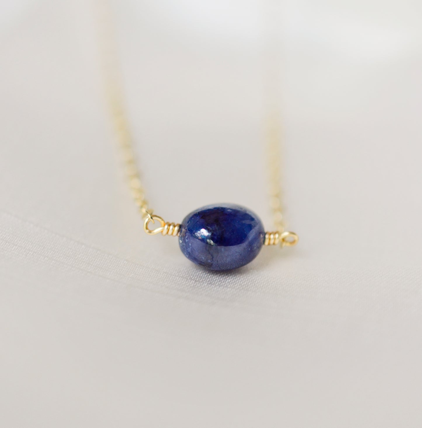 Deep Blue Sapphire Necklace