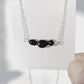 Triple Black Tourmaline Necklace in Gold Filled or Sterling Silver