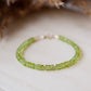 natural green peridot bracelet gold beads