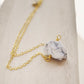 Raw White Howlite Necklace, Sterling or Gold Filled