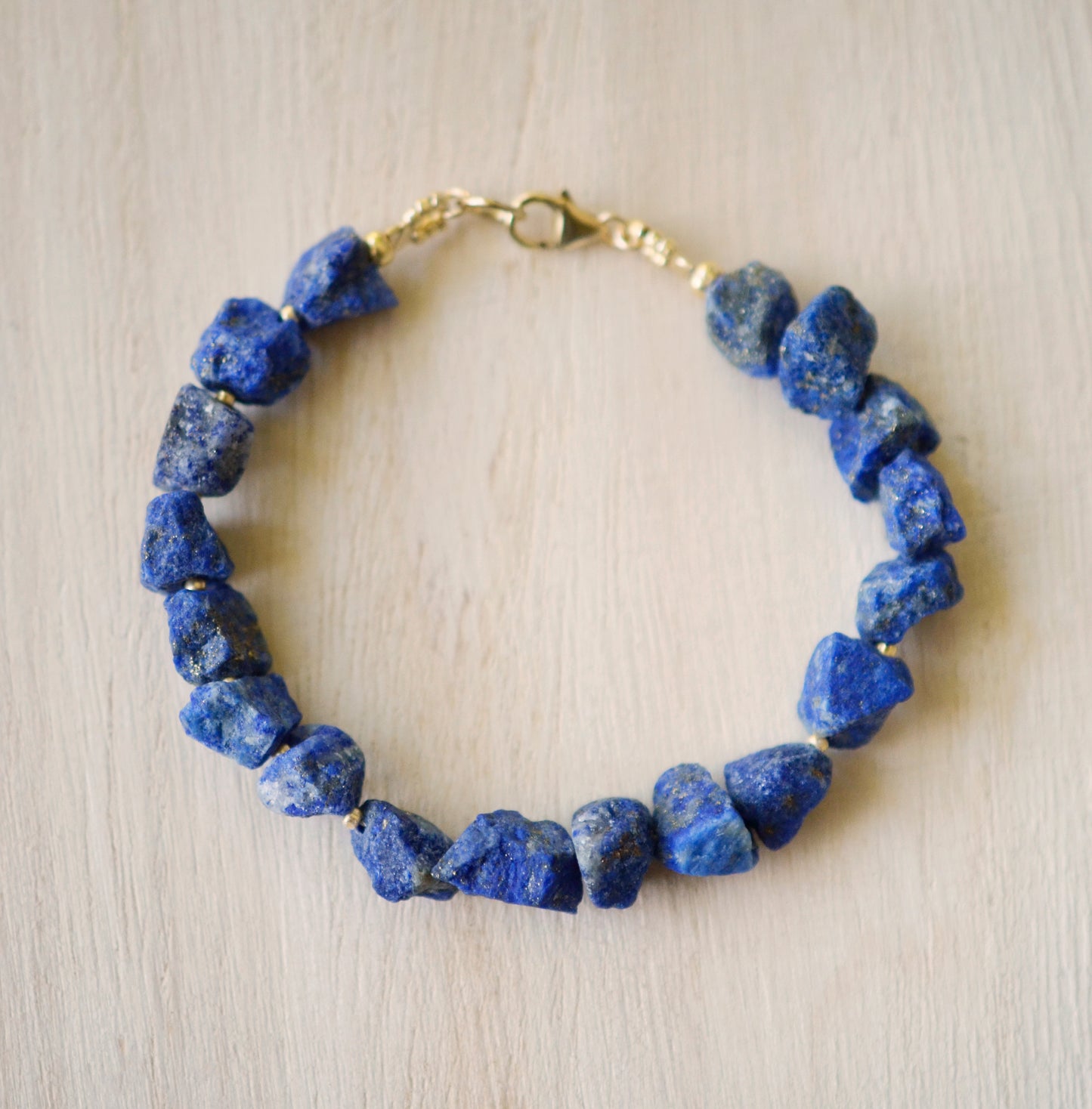 Raw Rough Natural Lapis Lazuli Bracelet
