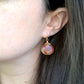 Red Onyx Teardrop Earrings, Silver or Gold
