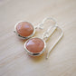 Natural Peach Sunstone Earrings, 14k Gold Filled or Sterling Silver